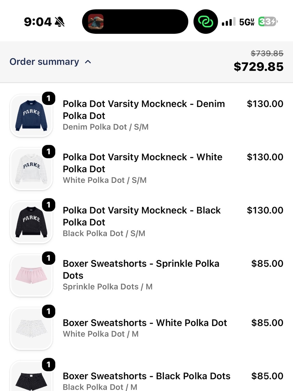 Ready to ship!!! PARKE White Polka Dot Crewneck Sweatshirt S/M - Picture 5 of 5